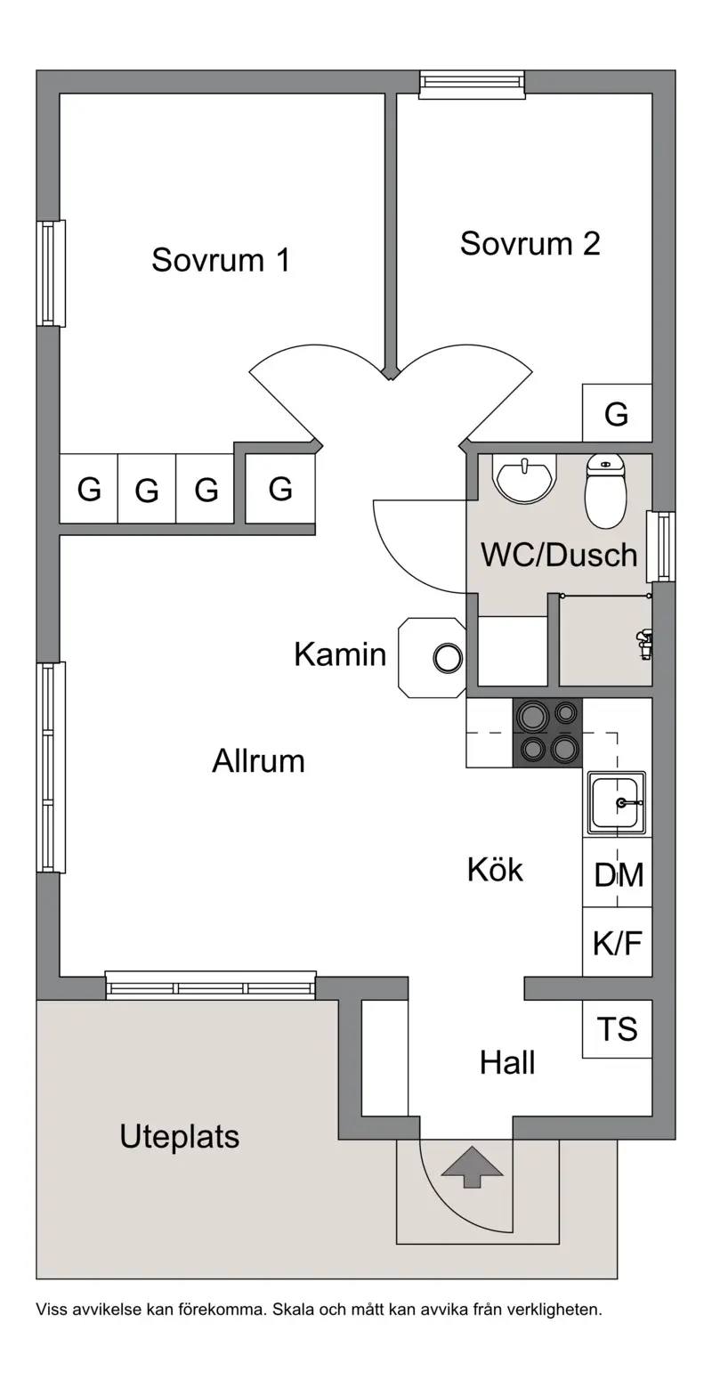 Floor plan for Strandslingan 40, Drömstugan 12