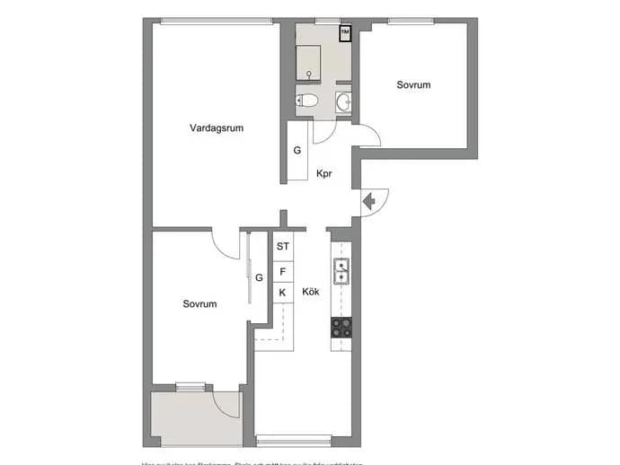 Floor plan for Heimdalsgatan 26