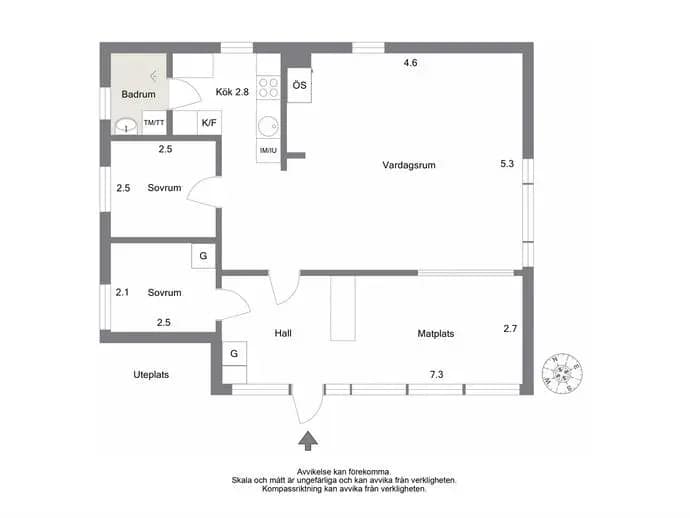 Planritning för Västra Kovik 9