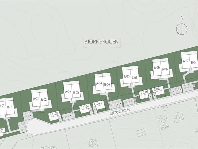 Planritning för Björnvägen 36 C