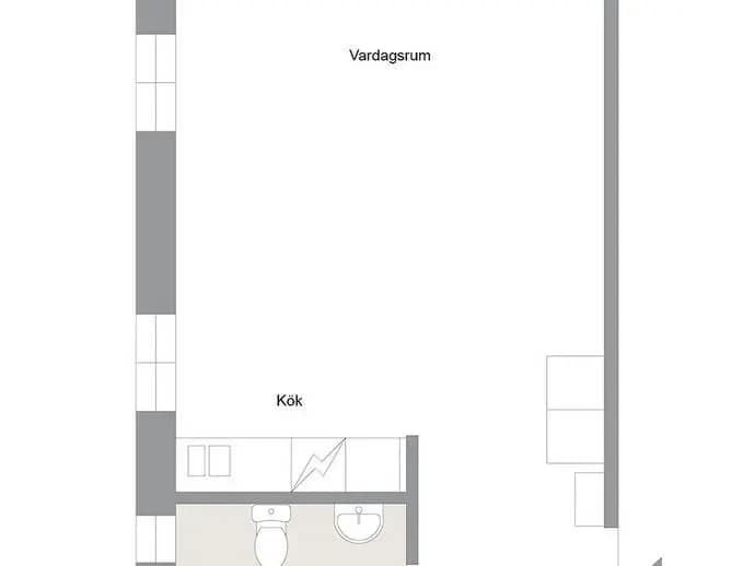 Floor plan for Mellangatan 20 B