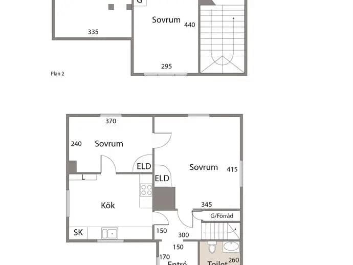 Planritning för Heleneborg 1