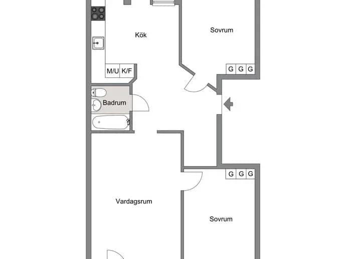 Floor plan for Hackstavägen 10 C