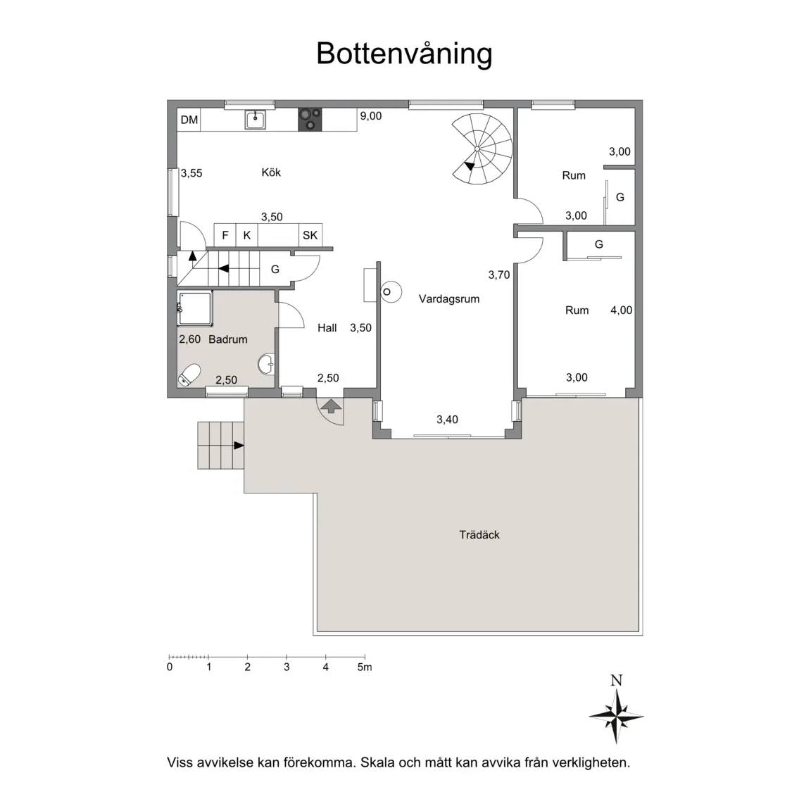 Floor plan for Växthusvägen 8