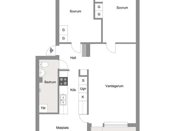 Floor plan for Sutarängsvägen 14 c