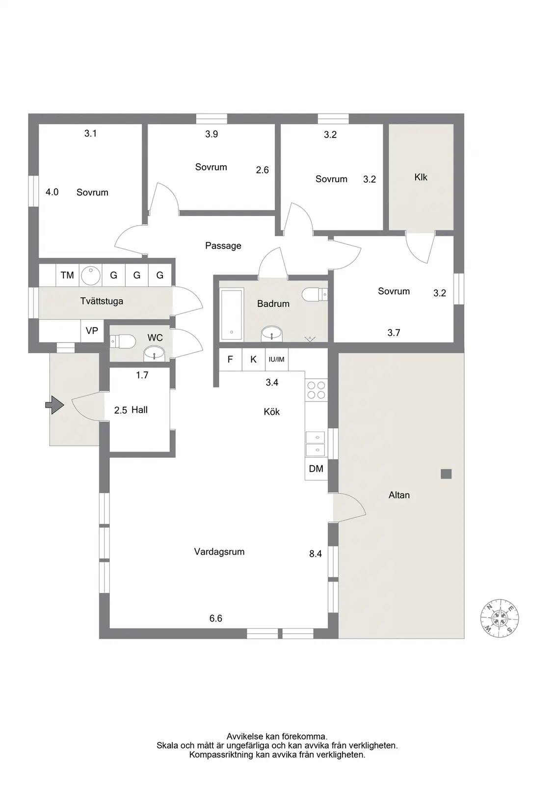 Floor plan for Villahagen 2