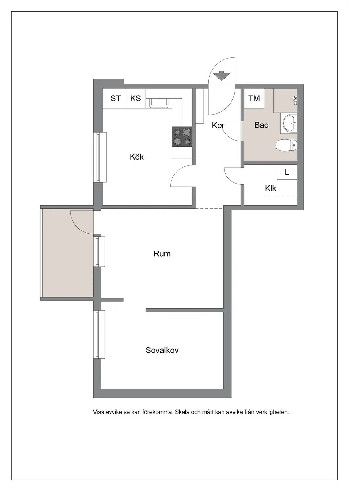 Floor plan for Skyttevägen 14 BV