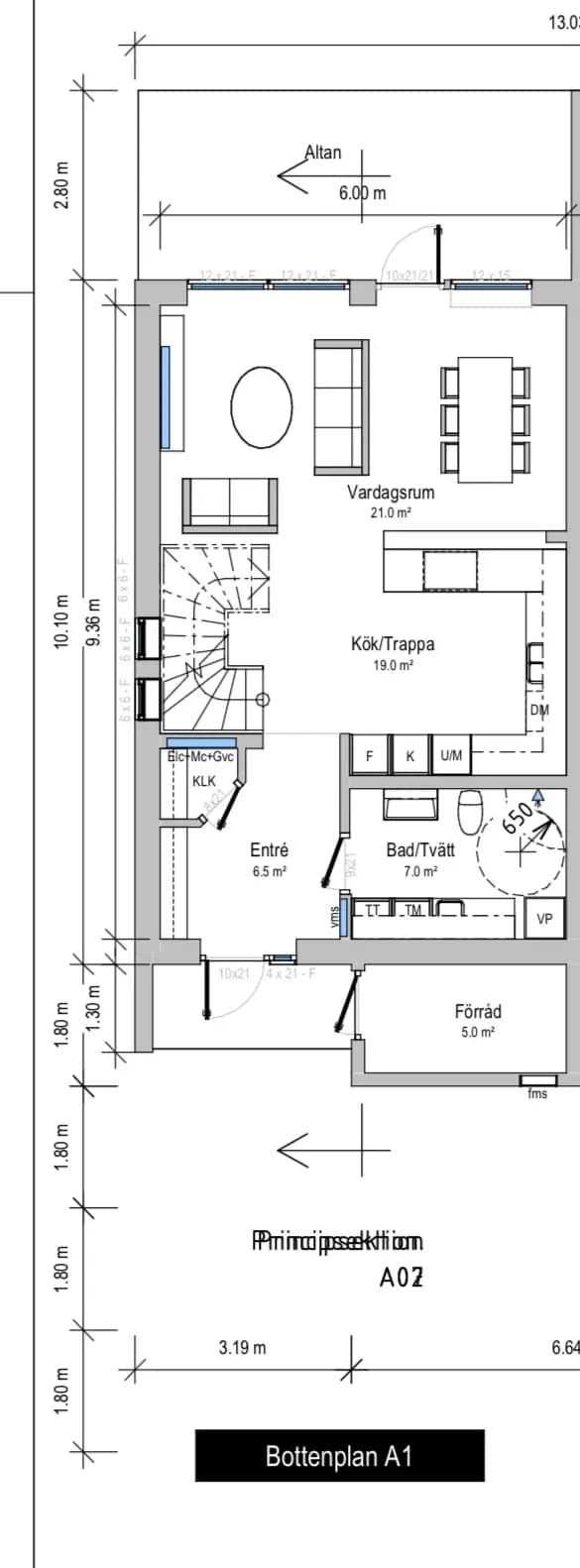Planritning för Gajvägen 33