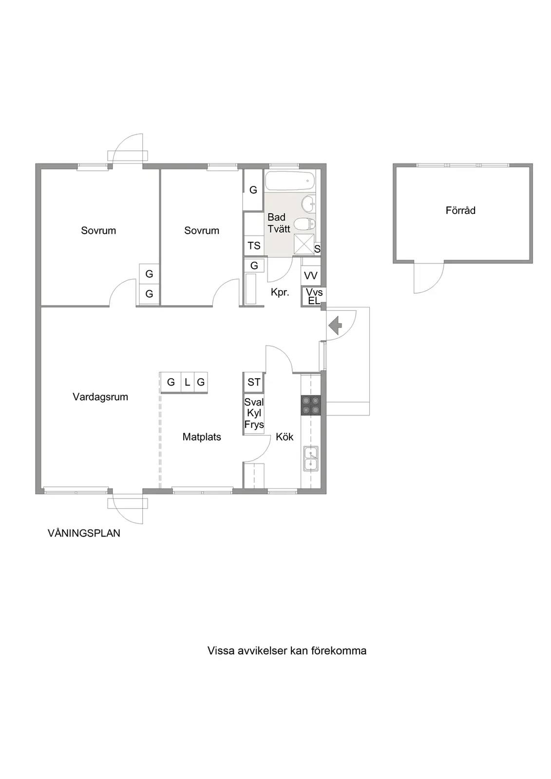 Floor plan for Tallåsvägen 13