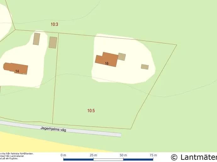 Floor plan for Jegerhjelms väg 16 (Byggmästarvillan)