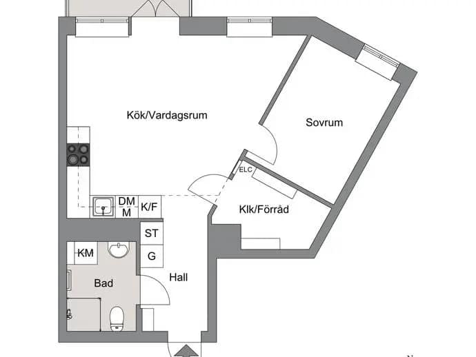 Planritning för Karlavagnsgatan 1