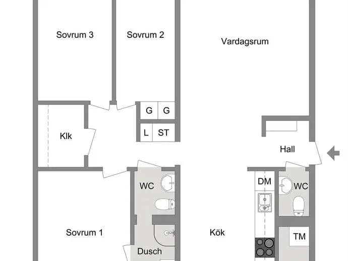 Floor plan for AXVÄGEN 73
