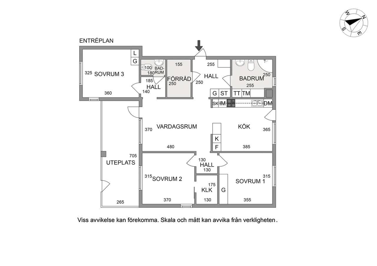 Floor plan for Visirvägen 8, BV