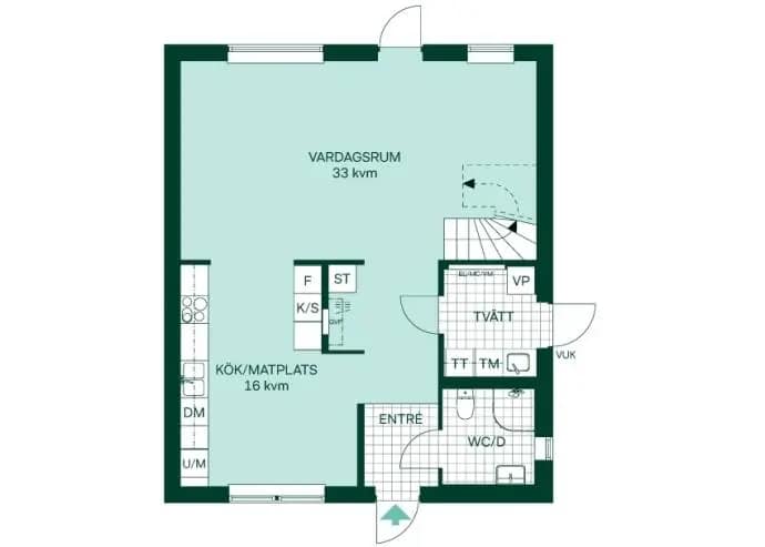 Planritning för Bondmoragatan 5