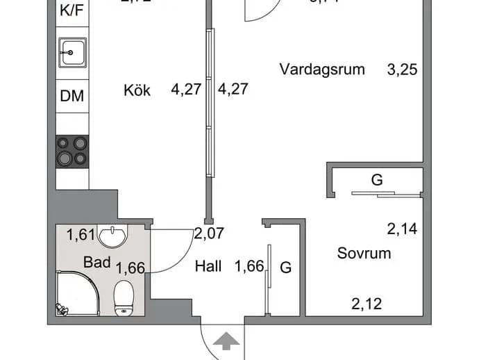 Planritning för Stockholmsvägen 12A
