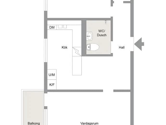 Floor plan for Strågatan 11