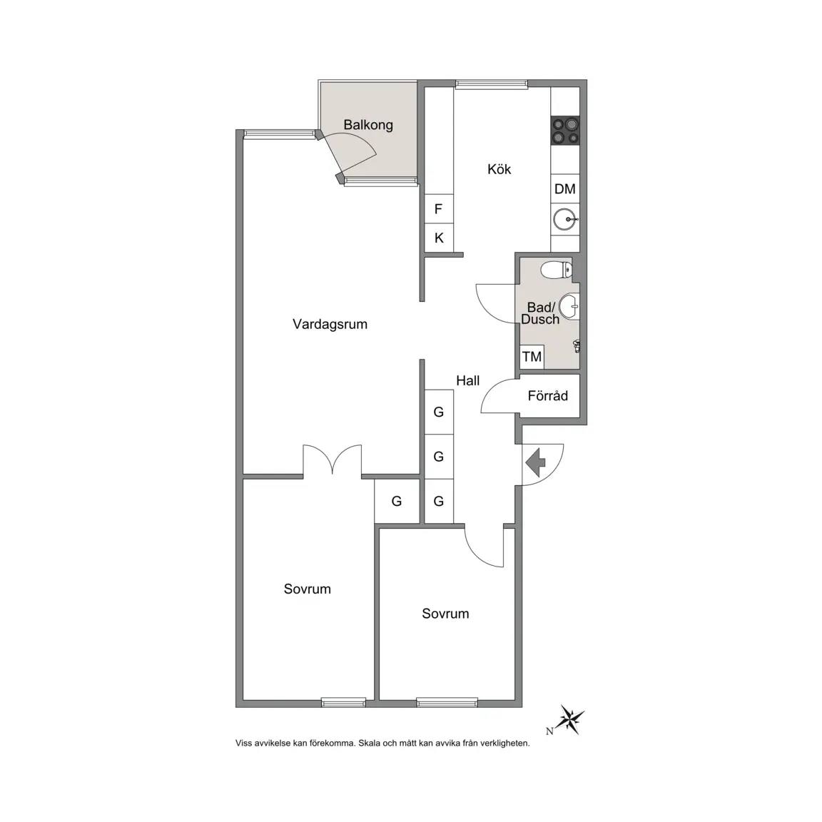 Floor plan for Grönbetesvägen 3