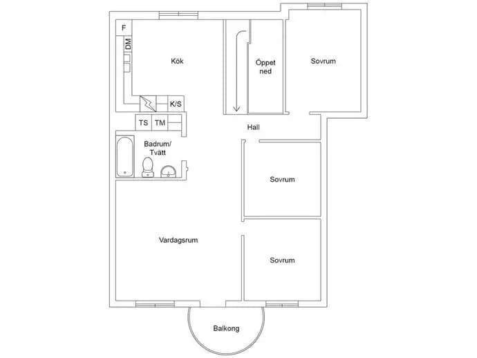 Planritning för Iliongränden 19