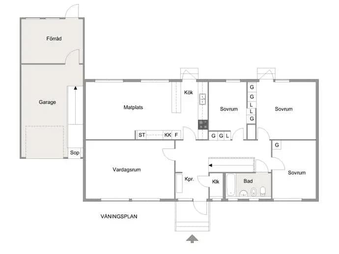 Floor plan for Fredsgatan 7B