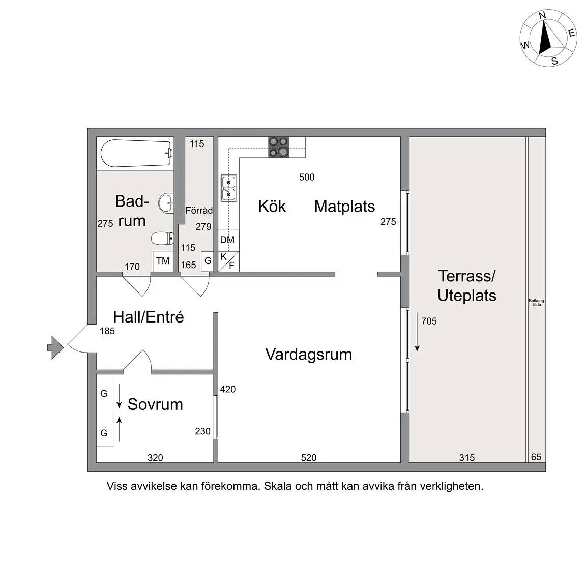 Planritning för Elgentorpsvägen 20, 1 tr