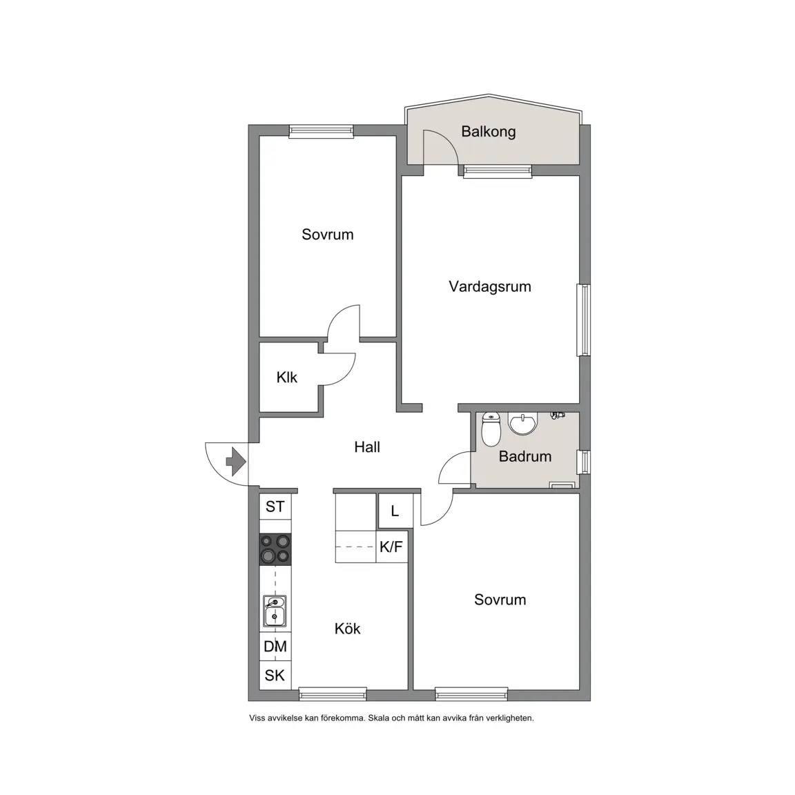 Floor plan for Förläggarevägen 25 C