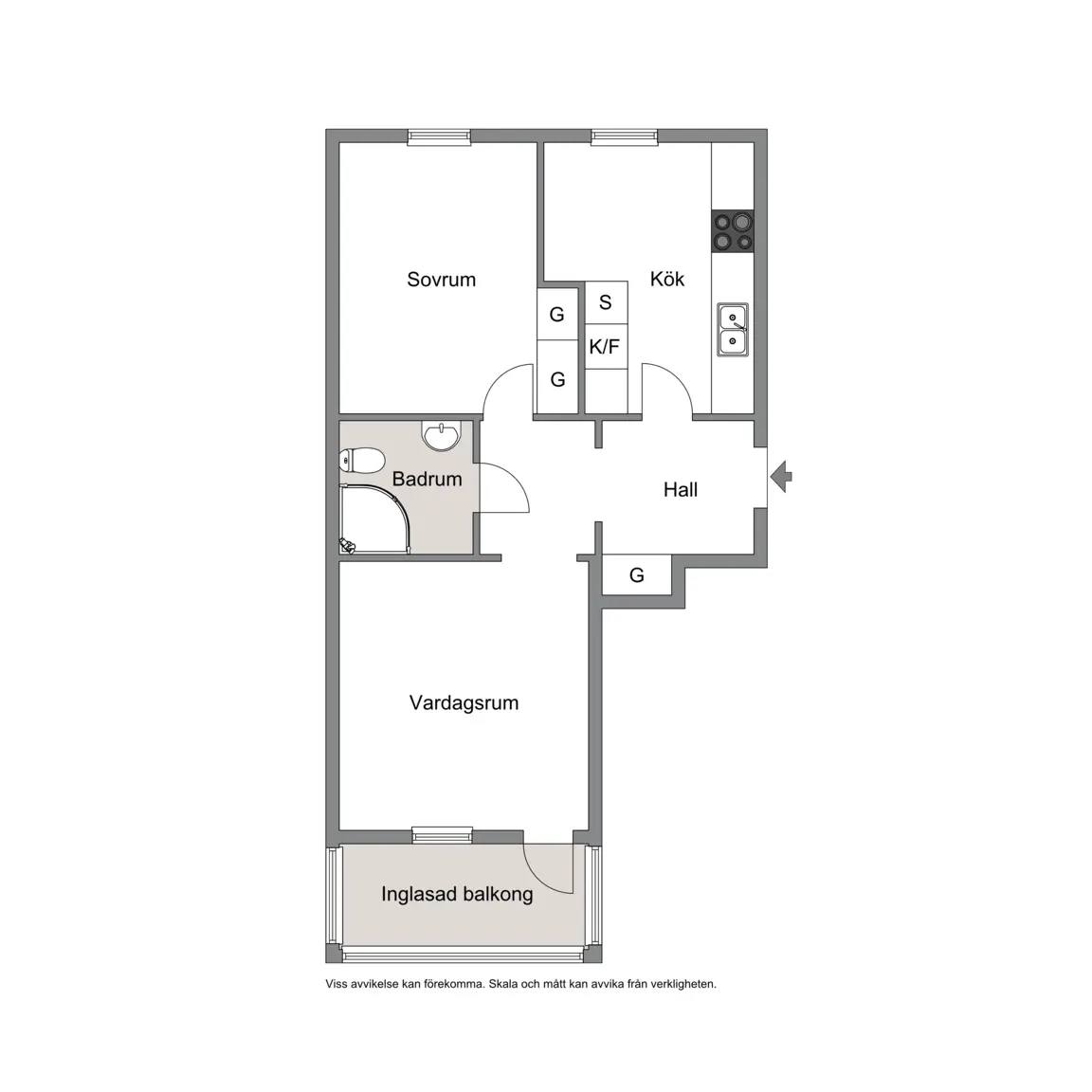 Floor plan for Eriksgatan 25 A