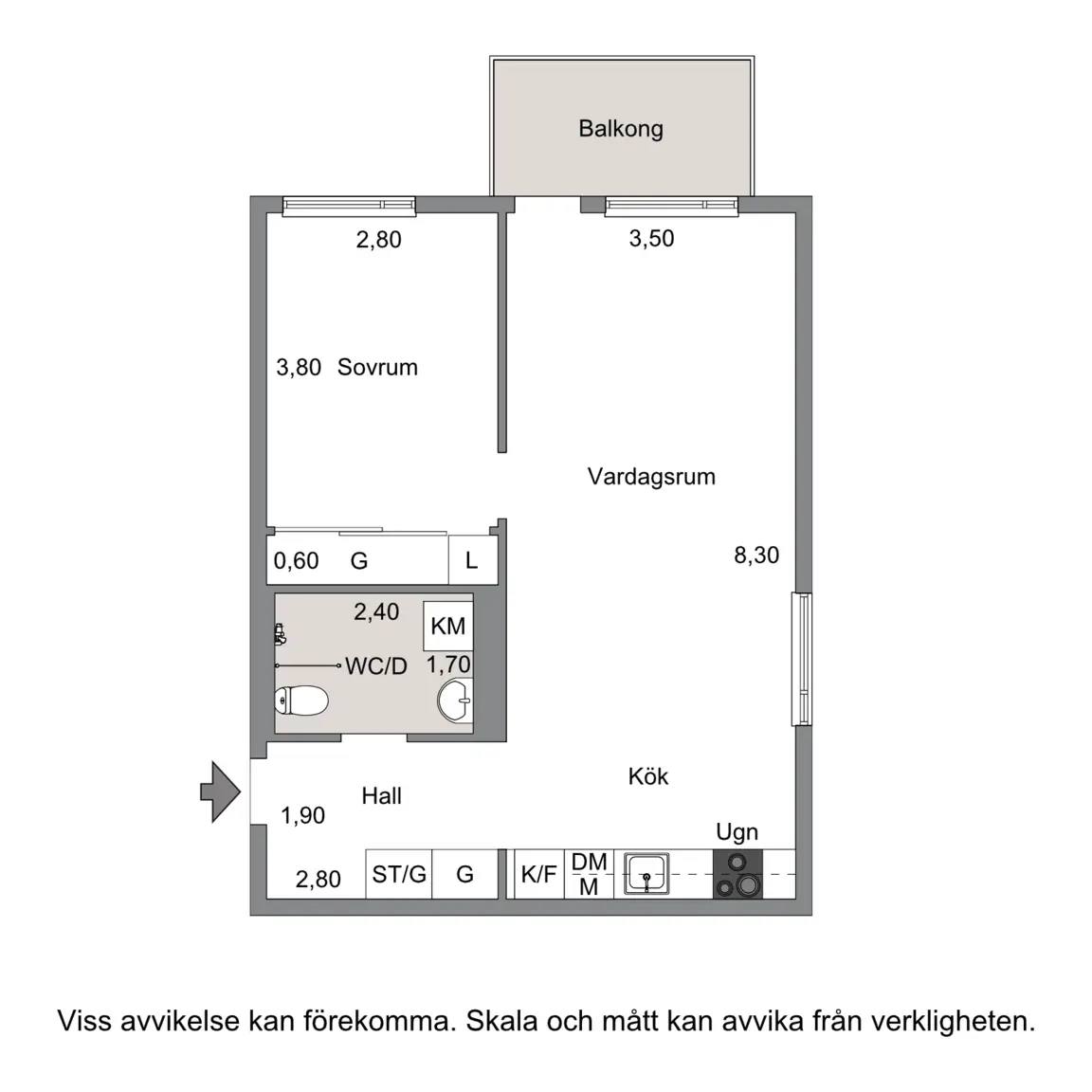 Floor plan for Boplatsvägen 6