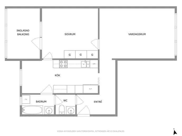 Floor plan for Ragnvallagatan 32B