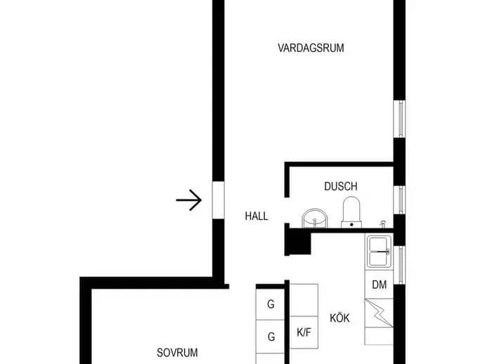 Floor plan for Enevägen 34