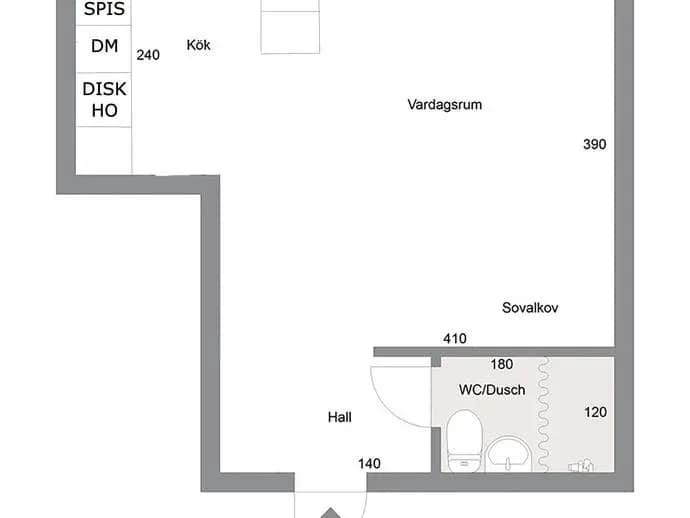 Floor plan for Lilla torget 1