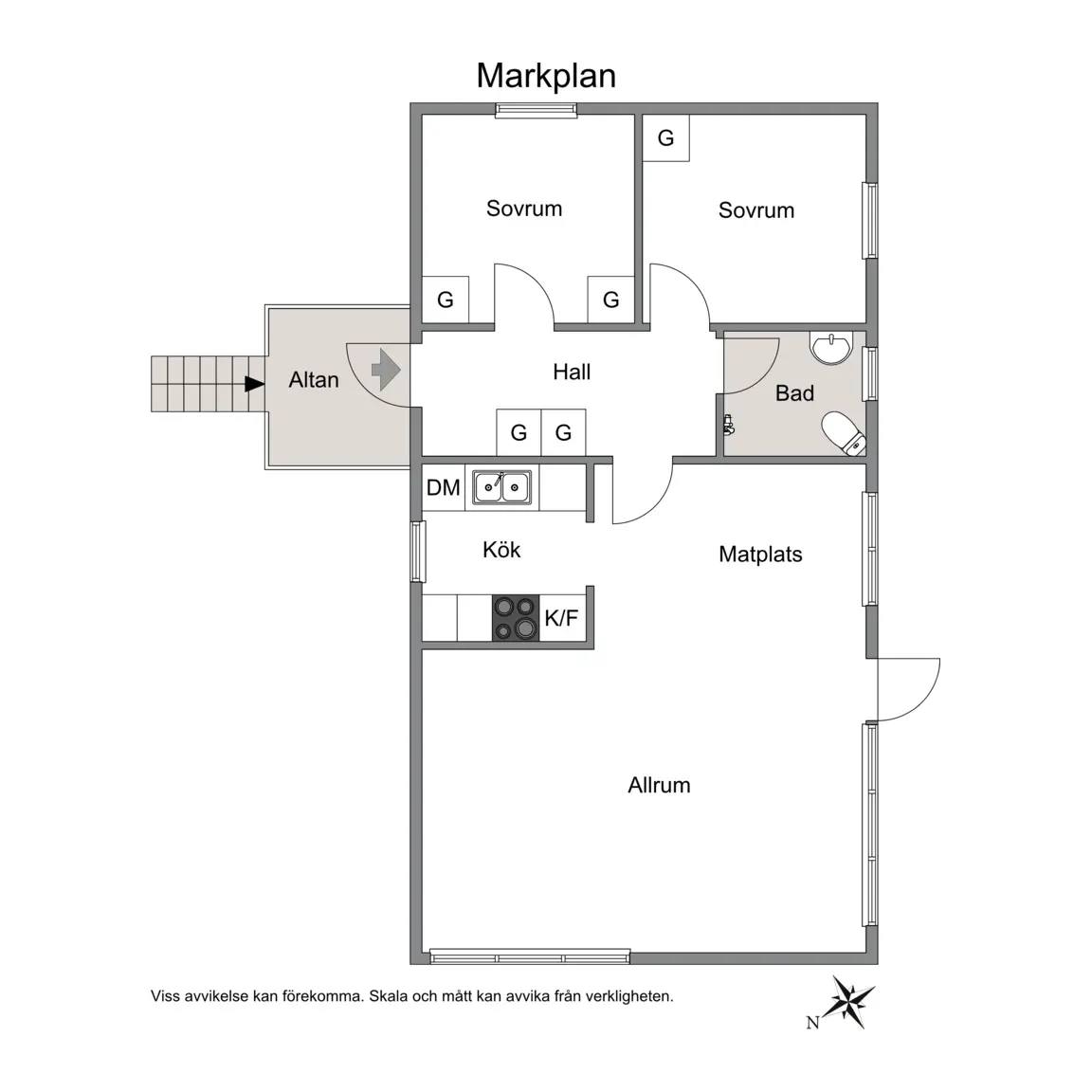 Floor plan for Norra Torpa Dalavägen 6