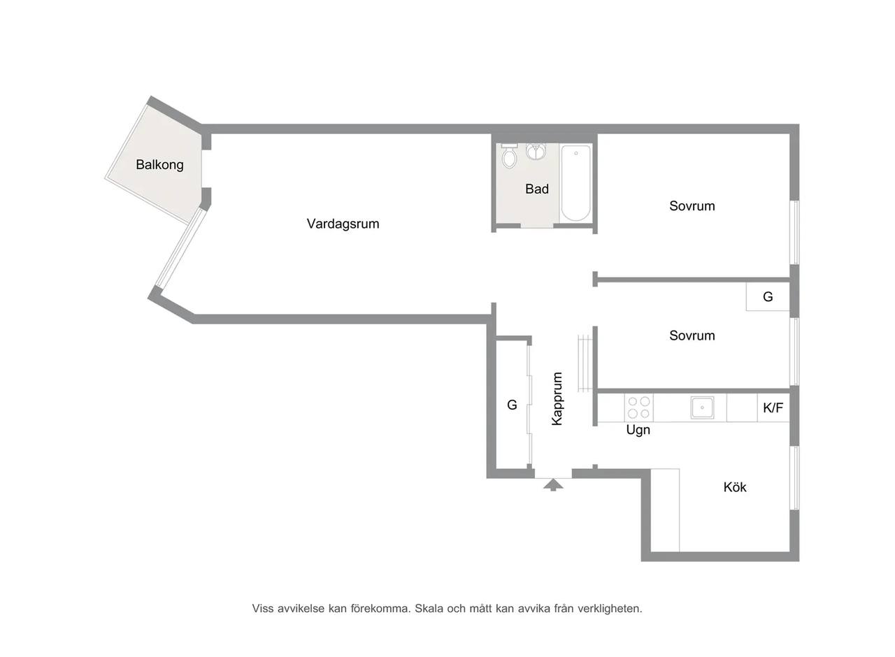 Floor plan for Köpenhamnsvägen 9C