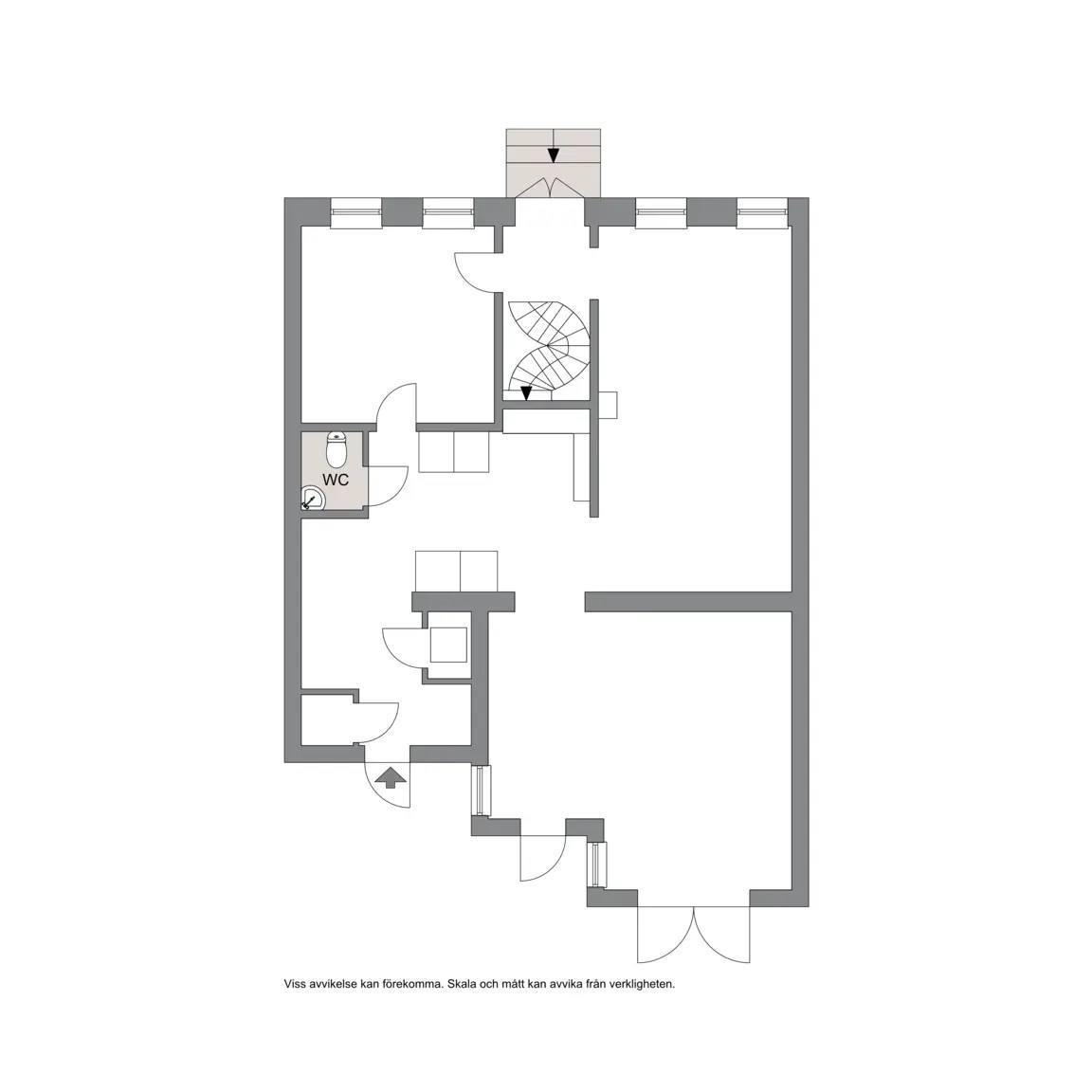 Planritning för Östergatan 27