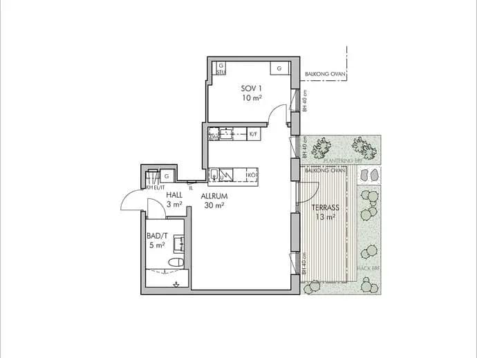 Floor plan for Bobergsgatan