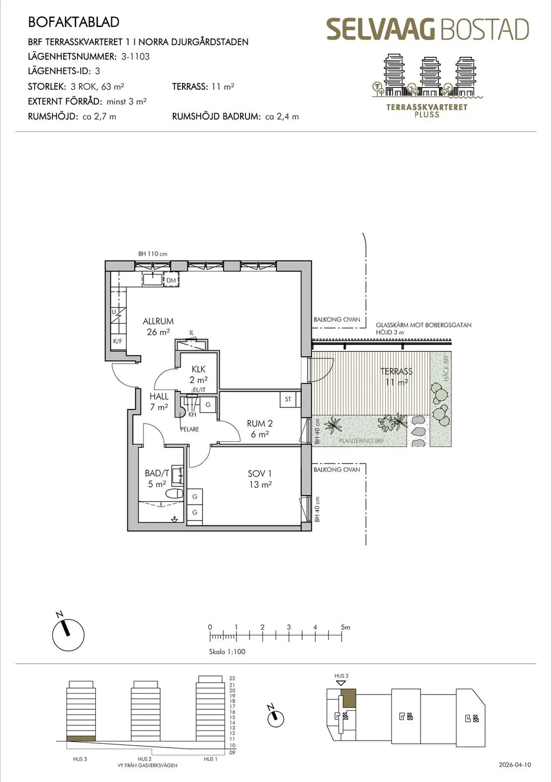Floor plan for Bobergsgatan
