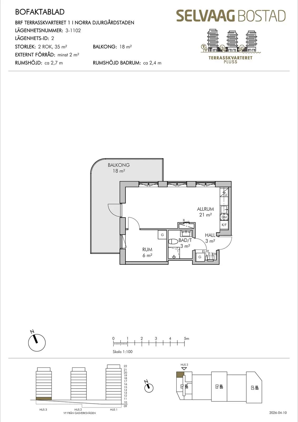 Floor plan for Bobergsgatan