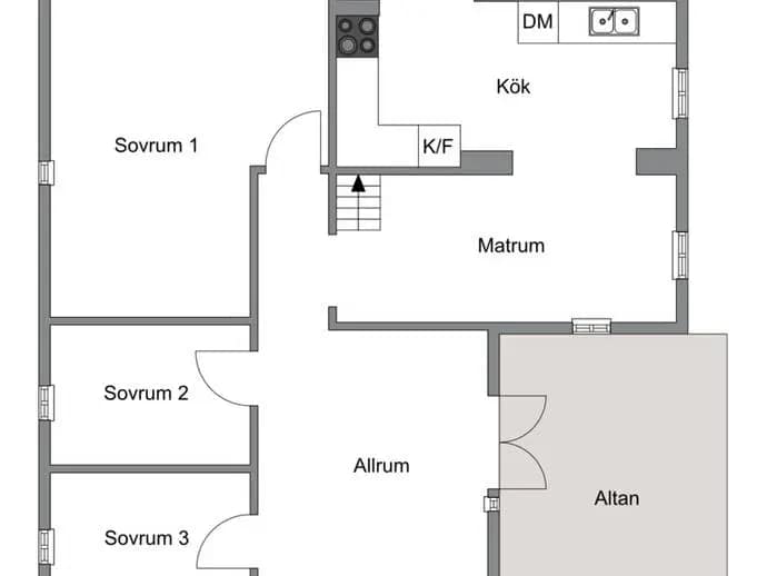 Floor plan for Vallby 134