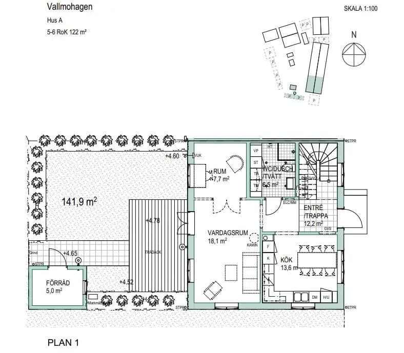 Floor plan for Vallmohagen Mariefred