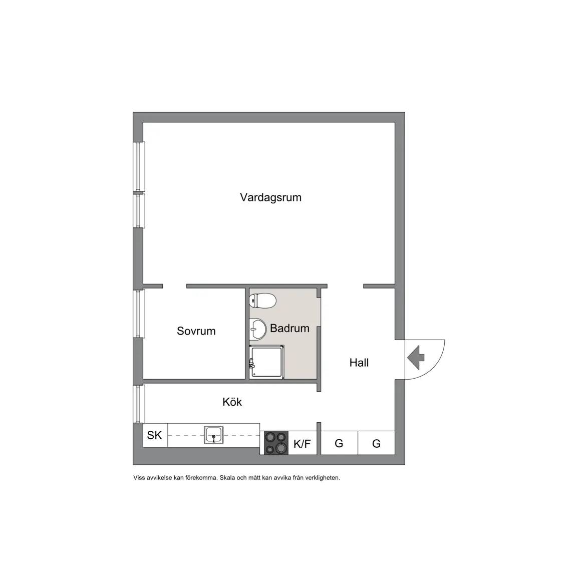 Floor plan for Glasmålarvägen 6