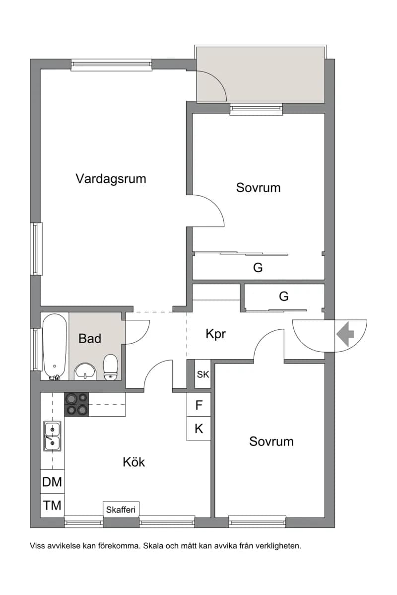 Floor plan for Jägarevägen 16A