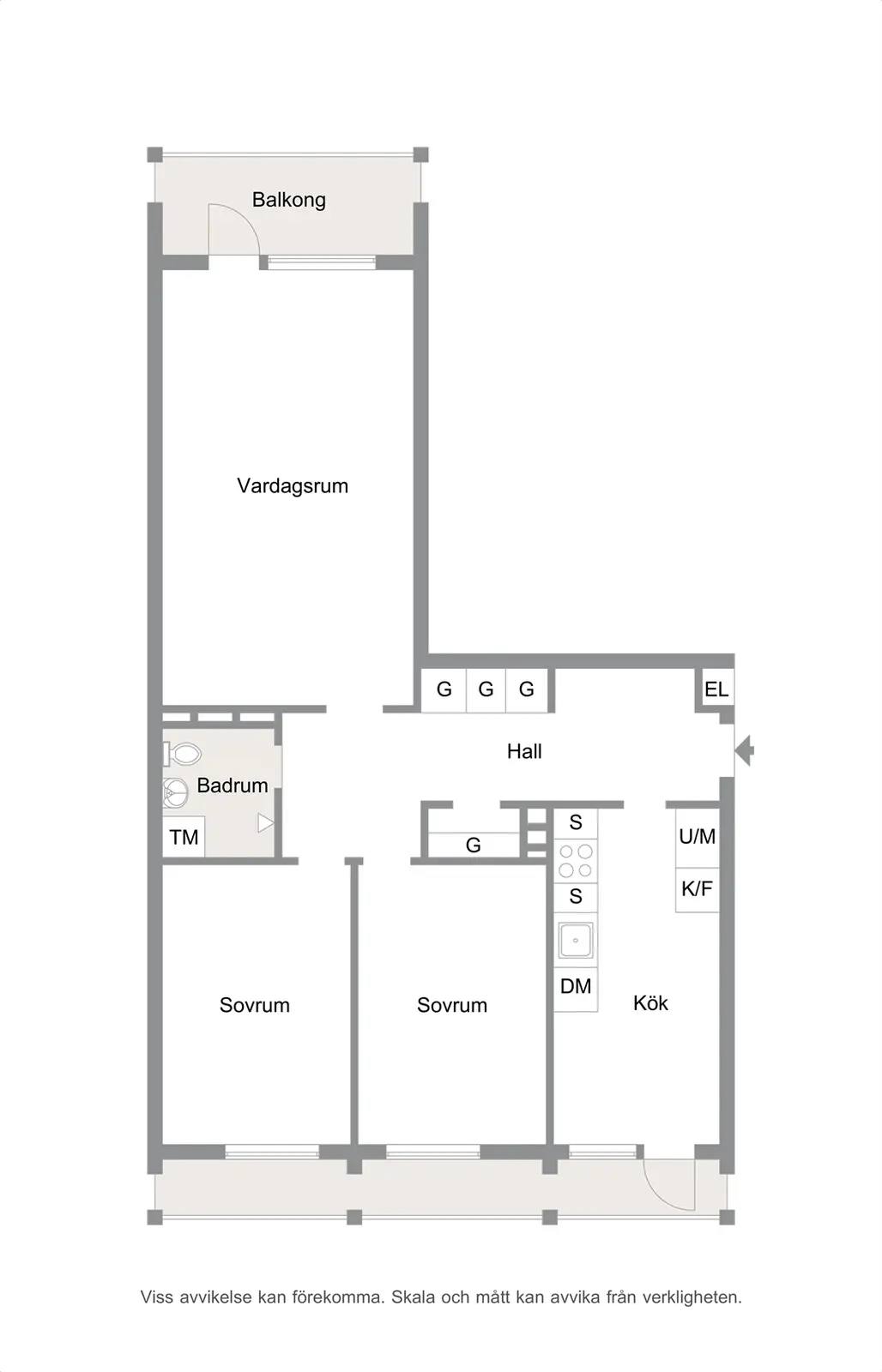 Floor plan for Vendelsfridsgatan 6A