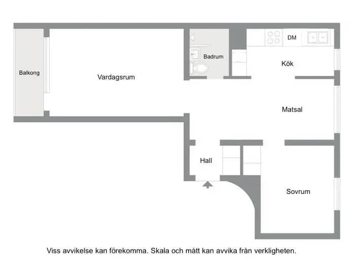 Floor plan for Blekingsborgsgatan 3E