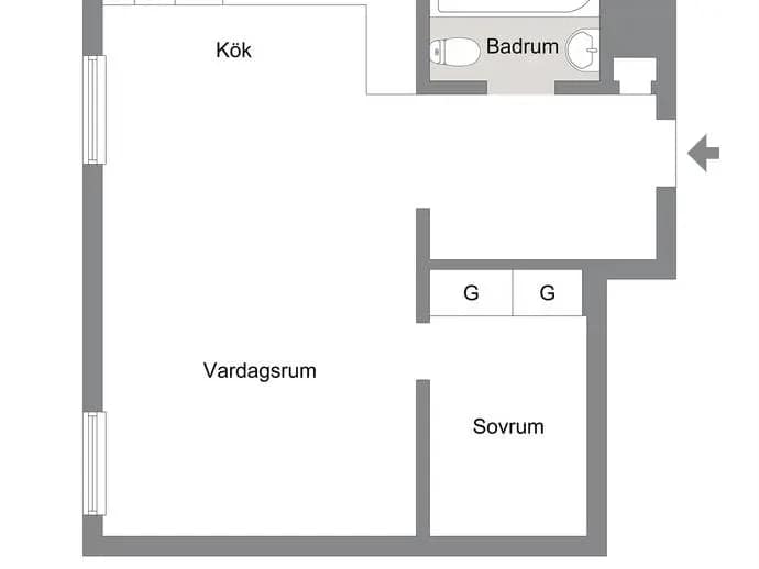 Floor plan for Frihetsvägen 23