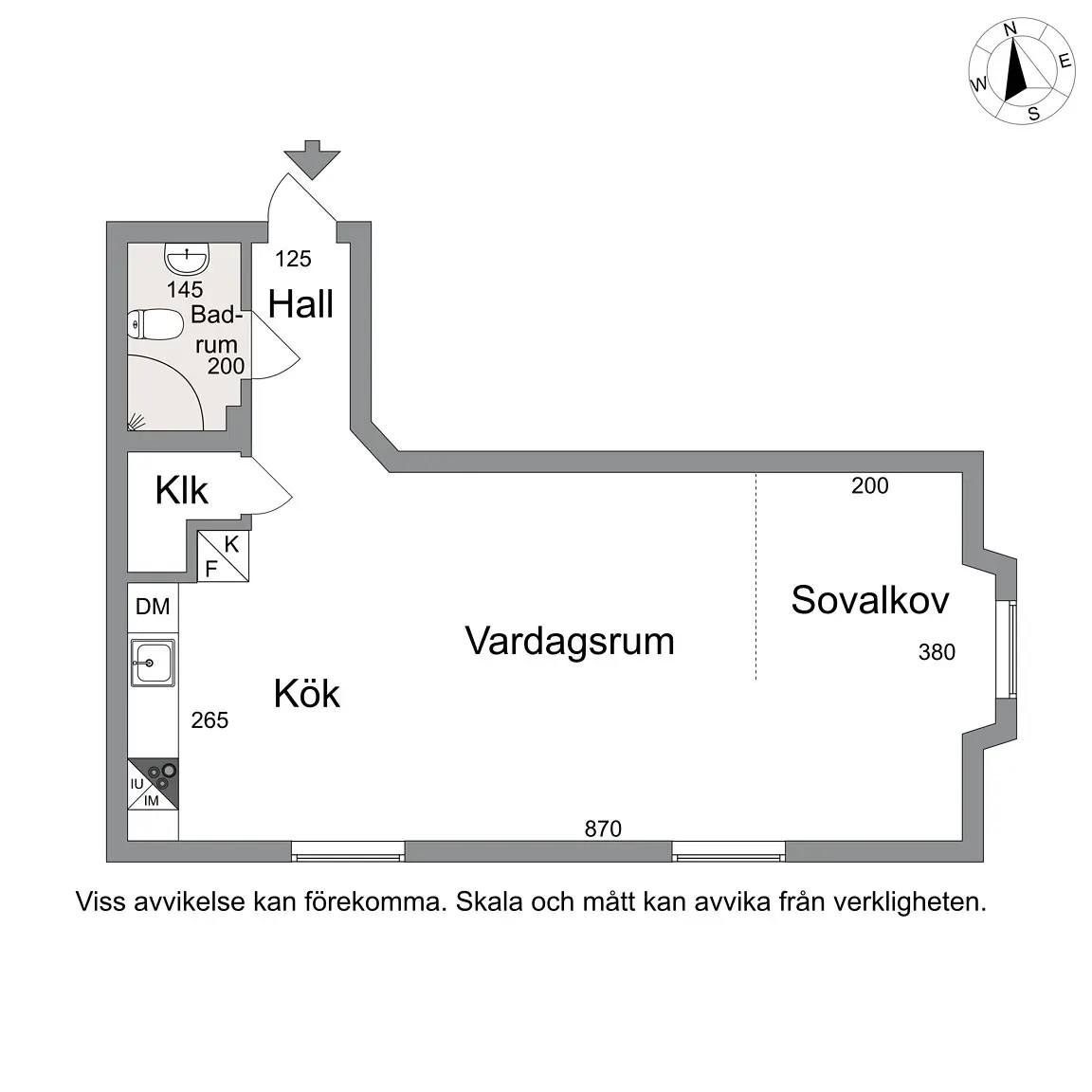Floor plan for Stockholmsgatan 40 B
