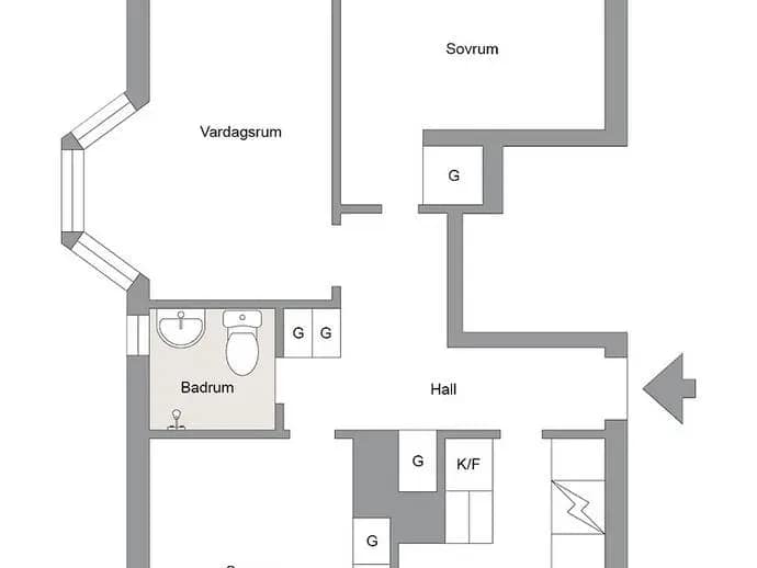 Planritning för Ekeforsvägen 2