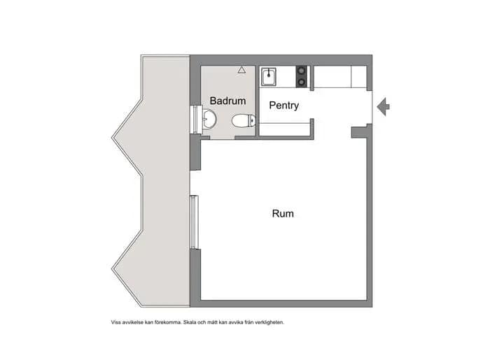 Floor plan for Kungsklippan 11, 6 tr