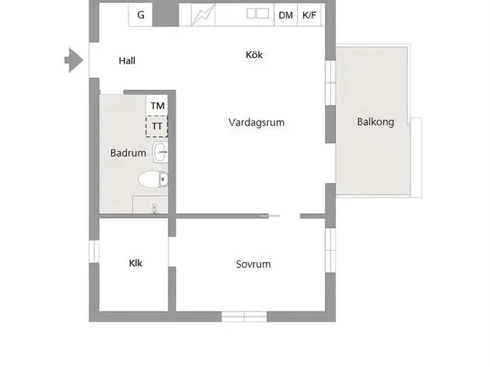Floor plan for Humlevägen 4D