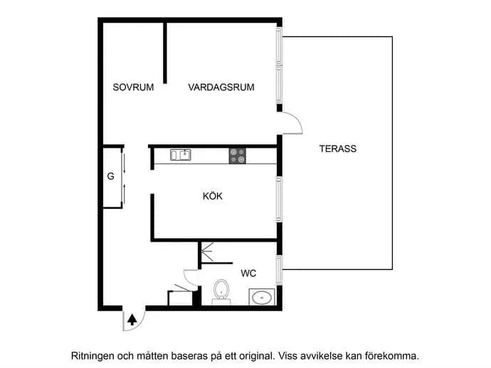 Floor plan for Österängsgatan 30