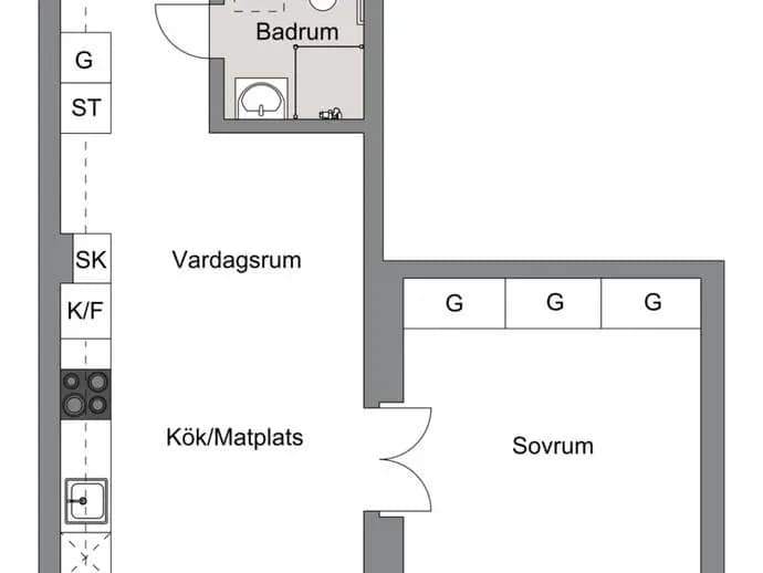 Planritning för Fyrisvallsgatan 10A, VÅN 2