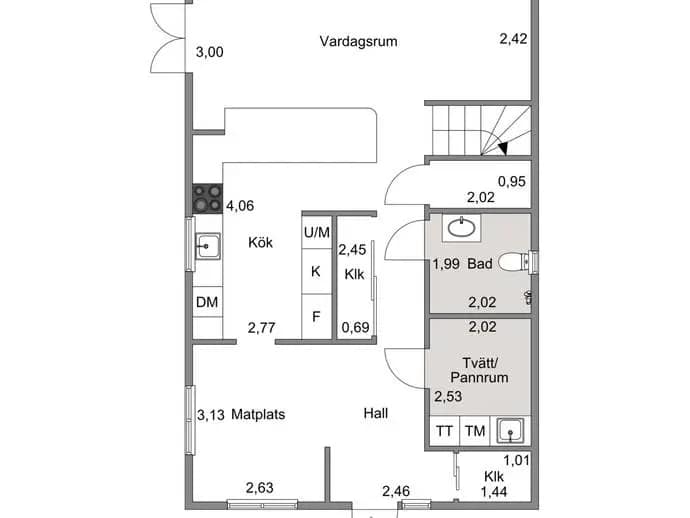 Planritning för Timmervägen 22